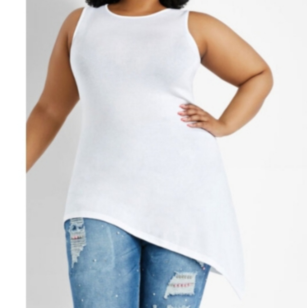 Sleeveless Asymmetrical Sweater